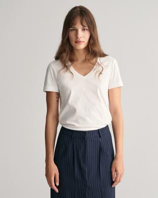 GANT - Shield t-skjorte med v-hals - Dame - XXL