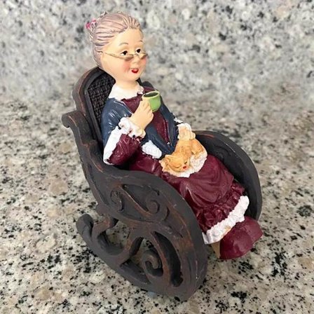 1 par ældre figurer: Den perfekte gave til bedsteforældre til fødselsdage og hjemme-/havedekorationer BS046-B