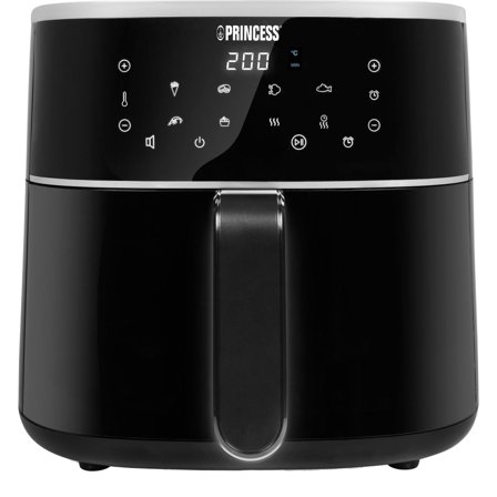 Princess Airfryer 6 liter, sort/sølv - Sort og sølv | KitchenOne