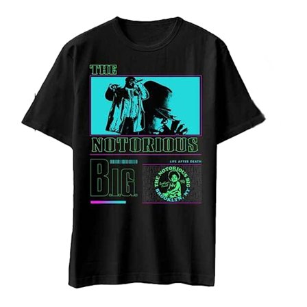 Biggie Smalls Unisex Vuxen Life After Death Neon Bomulls T-shirt