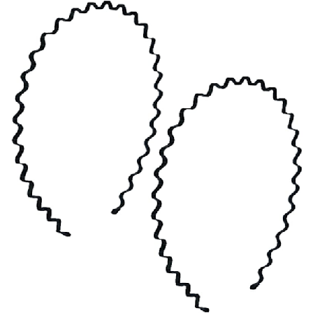 2 stk. Metal Hårbånd, Bølge Hårbånd, Unisex Skridsikkert Elastisk Hårbånd, til Udendørs, Sports Yoga, Makeup