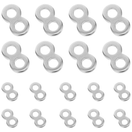 20 stk. Bordpladebeslag i Rustfrit Stål 8-Tal Beslag Connector 8-Formet Beslag