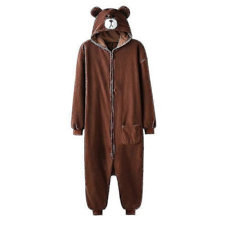 Dyredress Pluss Xxl Bjørn Kigurumis 150-190 Cm Voksen Kvinner Menn Pyjamas Sove Overall Polar Fleece Glidelås Jumpsuit