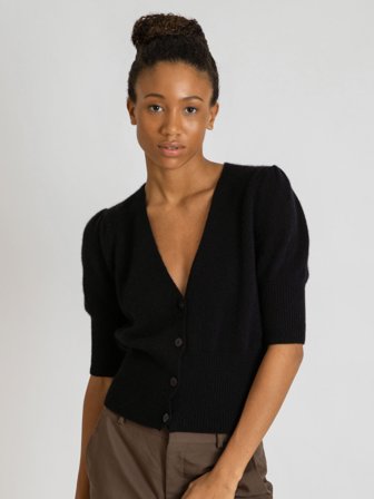 Kashmina - Kashmircardigan "Grace" - Sort - Size XS