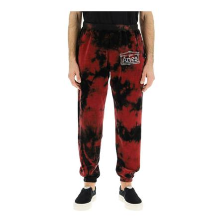 Aries Rhinestone logo sweatpants Rød, Herre