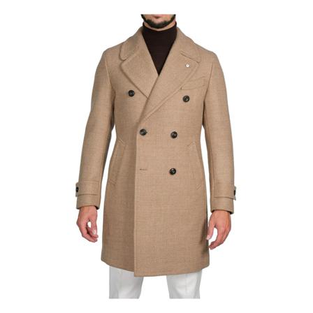 L.b.m. 1911, Double-Breasted Coats Beige, Heren, Maat:2XL