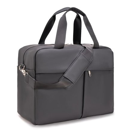 16” CELIMS kannettavan tietokoneen laukku | Päivittäinen laukku 40x30x20 cm | Olkalaukku | Musta