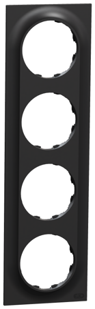 Elko EKO50007 Ram 4-fack Svart, Strömbrytare & vägguttag