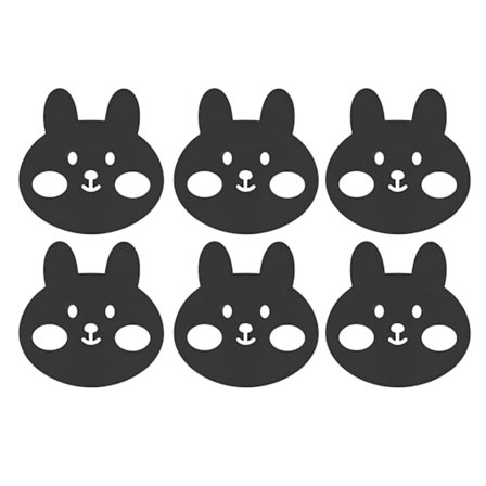 6 kpl Kaninmallin Eristetyt Metallialusetit Setti Ei Polttava Juoma Pöytämatto Keittiölevy Kulho