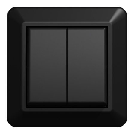 ELKO Kronevender/serievender bryter innfelt RS16 sort