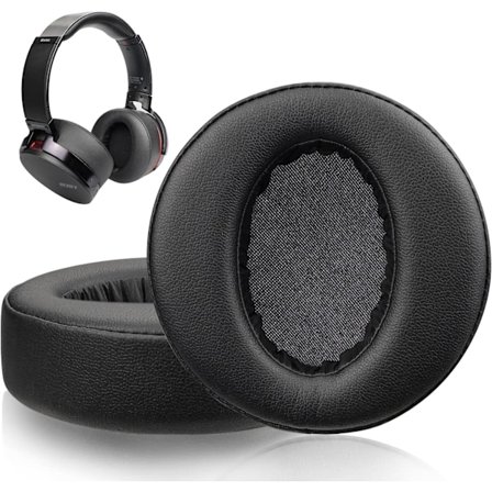 Ørepudeudskiftning til Sony MDR-XB950 XB950BT XB950B1 Over-Ear Høretelefoner med Blødere Proteinlæder Ørepude