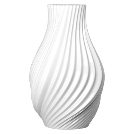 Lyngby Porcelæn Twist vase 18 cm, hvit
