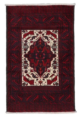 90X143 Alfombra Belouch Oriental Negro/Rojo Oscuro (Lana, Persia) Carpetvista