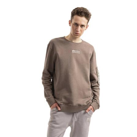 Alpha Industries Men's sweatshirt Organics EMB Sweater 118316 628 Brun, Herre