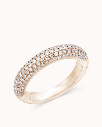 Portofino Moyenne diamantring i 18K roséguld