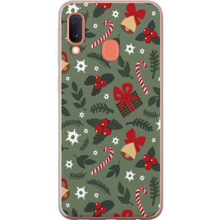 Samsung Galaxy A20e Gennemsigtig cover Glædelig Jul mønster