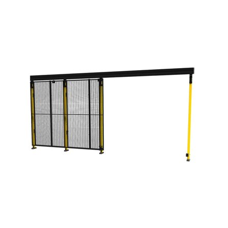 Sliding door X-GUARD incl. uprights and mesh, 2000x2200 mm