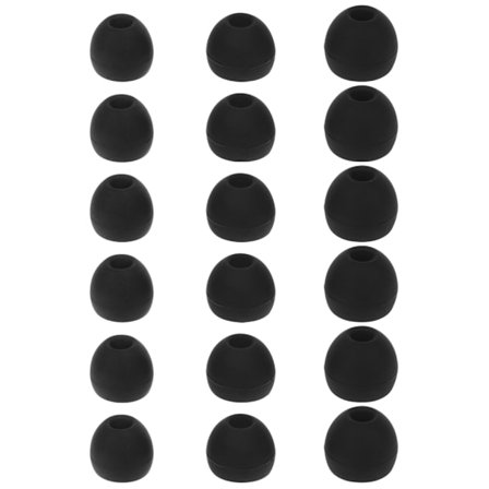 18 stk myke silikonørepropper med 3,8 mm koblingshull, passer til de fleste ørepropper