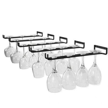 Hengende glassholder - Vinstativ med 5 skinner for 13-18 glass