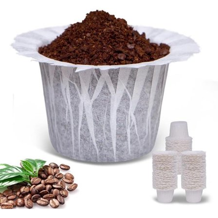 100-pack - Kaffefilterkopp - Tefilter - Vit - Lämplig för alla kaffefilterpapper