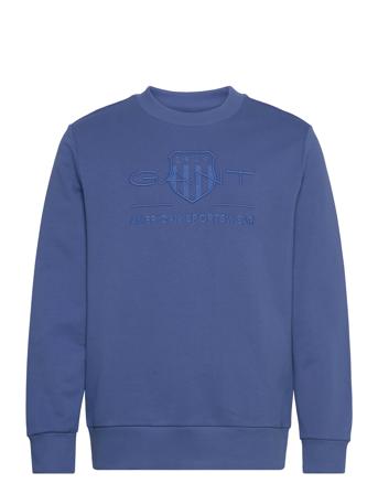 Reg Tonal Shield Cneck Sweat Blue GANT