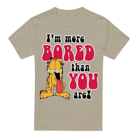 Garfield Herr Mer Uttråkad T-Shirt 3XL Sand