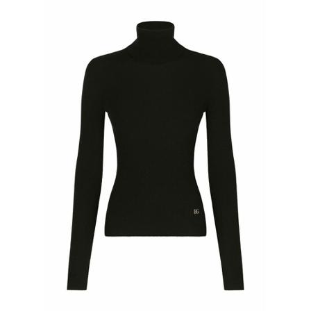 Dolce & Gabbana, Turtlenecks Czarny, Kobieta, Rozmiar: S