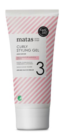 3 for 2 - Matas Striber Curly Styling Gel Uden Parfume 200 ml, Hår, Hårstyling, Hårgelé