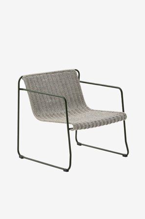 Kave Home - Utomhusfåtölj - Maurina, 2-pack - Grå - Utefåtöljer - Från Homeroom