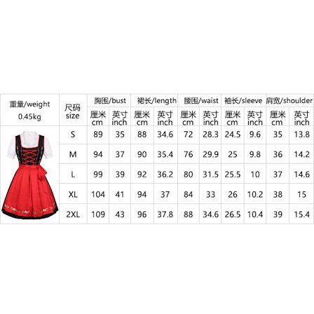 Mub- Women's Oktoberfest Beer Girl German Dress Square Neck Apron Cosplay Costume Party Dresses for Women Festival Performance