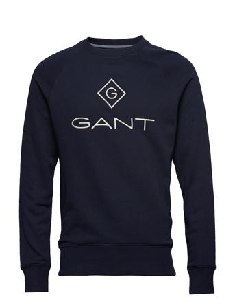 Lock Up C-Neck Sweat Sweat-shirt Genser Blå GANT