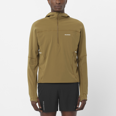 Salomon - Midlayer Sense Aero Hybd Hz Hd M - Brilliant Olive