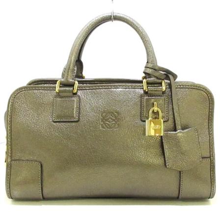 Loewe Pre-owned Pre-owned Läder handvskor grå, Dam Vintage Väskor, Dam, Storlek: ONE SIZE