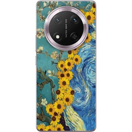 Yhteensopiva Puhelinkuori Honor Magic7 Lite Van Gogh auringonkukka juliste Starry Night taiteellinen kukkia taiteellinen maalaus retro taidetta muotoi