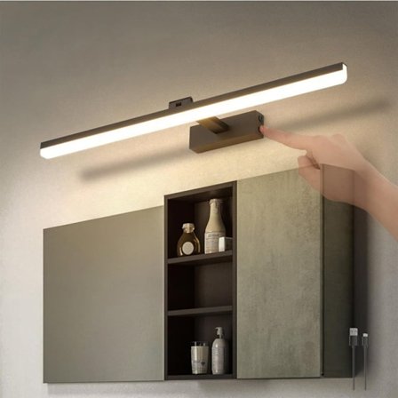 Væglampe LED med fjernbetjening og 3-farvet dæmpbar, USB-drevet væglampe til soveværelse og badeværelse_TF_TF