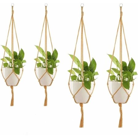 8 stk. Macrame planteophængsreb ophængning af planter reb blomster indendørs