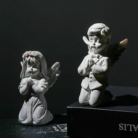 Håndverk Dekorasjoner Be for Cherub Resin Engel Statue Bord Ornamenter