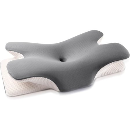 Memory Foam Kudde, Bekväm Kudde, Stödjande Nackkudde, Ergonomisk sidokudde (GRÅ)