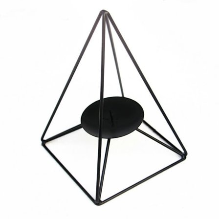 Svart metall te-ljuslyktor geometriska trådljuslyktor