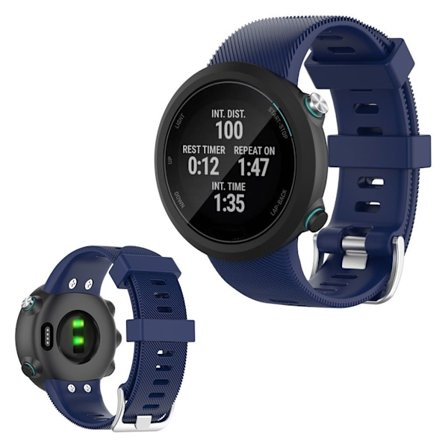 Garmin Swim 2 / Forerunner 45 / 45S hållbar silikon klockarmband - mörkblå
