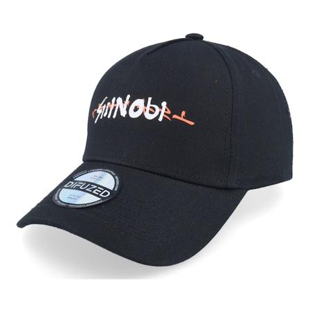 Difuzed - Noir adjustable Casquette - Naruto Shippuden Shinobi Black A-Frame Adjustable @ Hatstore