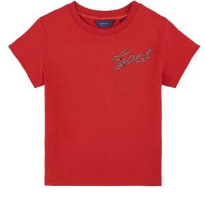 Kids - GANT Red Rope Script T-Shirt - Tops - 98/104 cm - Red