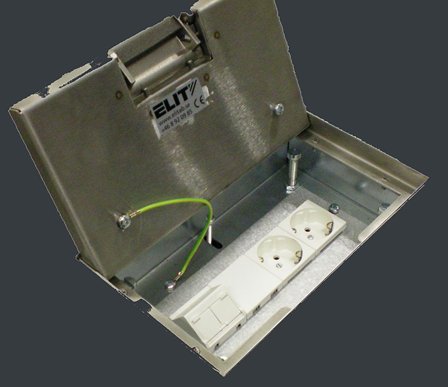 Elit 1174736 Golvbox 1 fack, 4 uttag, Installationsmaterial