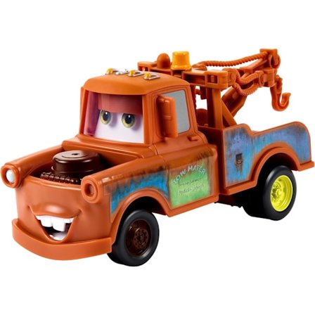 Mattel Disney og Pixar Cars Moving Moments Lekebil med Bevegelige Øyne & Munn, Mater Figurbil, Ca 7 tommer Lang