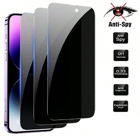 Hot tilbud til lav pris! Kompatibel med Apple-serien anti-peep hærdet film mobiltelefonskærmbeskyttelsesfilm 1-Glad