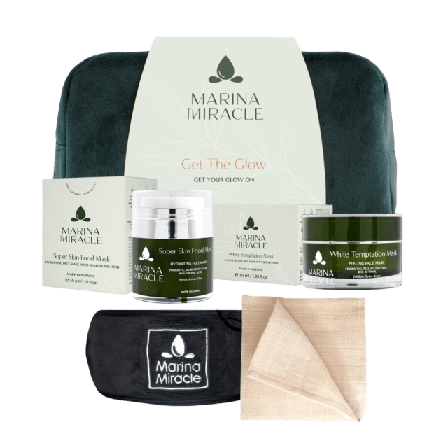 Marina Miracle Giftset Get The Glow Ansiktsmask & peeling Unisex 60 ml