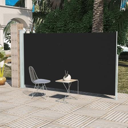 vidaXL Infällbar sidomarkis 160x300 cm svart Svart