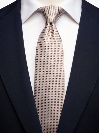 John Henric Men's Beige Krawatte Gemustert Size 7,5