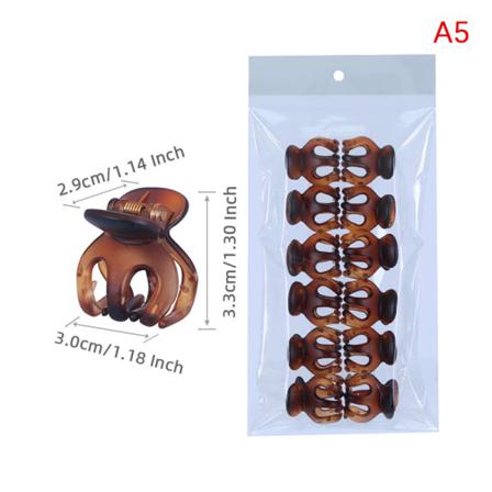 12st 3cm Hästsvanshållare Hårkloklämmor Färg Mini Hårklo