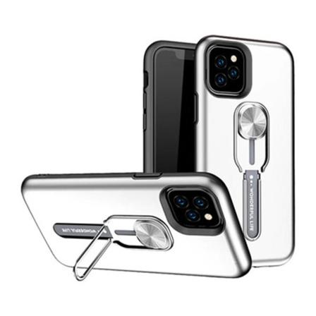 iPhone 12 Pro Max - Stilfuldt beskyttelsescover med holder Silver